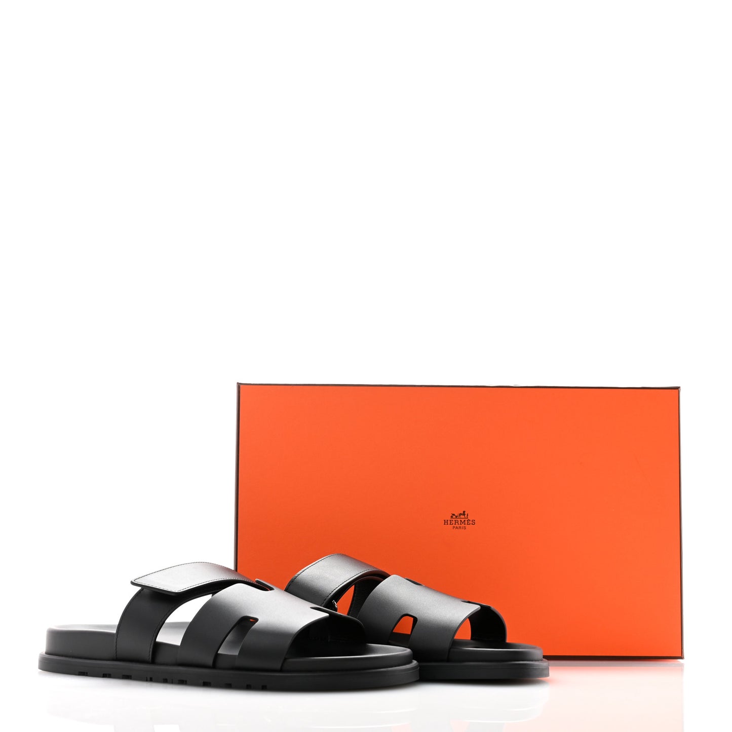 Calfskin Mens Chypre Sandals 42.5 Black