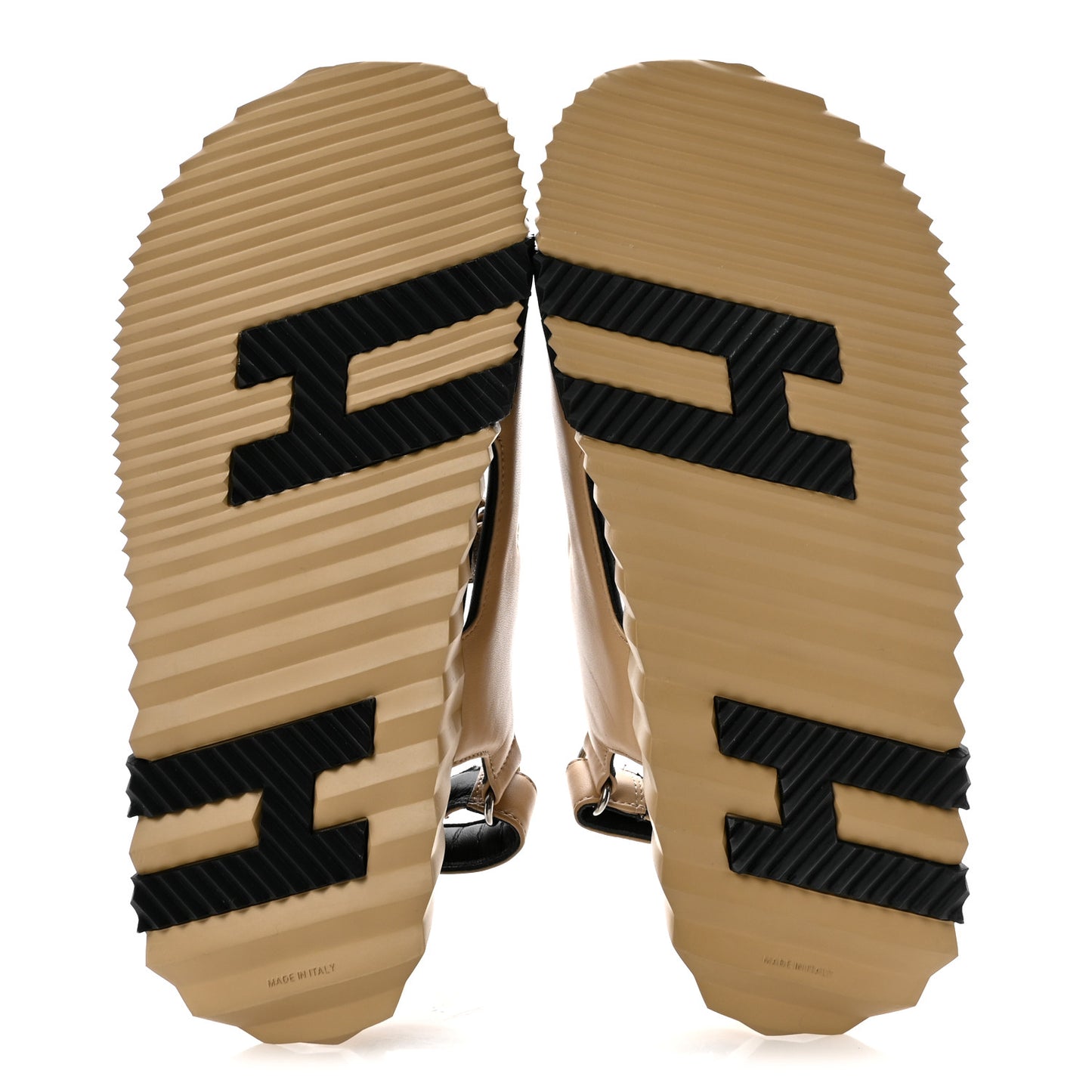 Lambskin Junior Womens Sandals 41 Beige Black