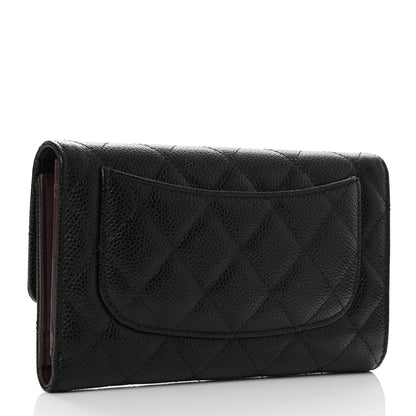 Chanel Caviar Quilted Large Flap Wallet Black 3 of 9