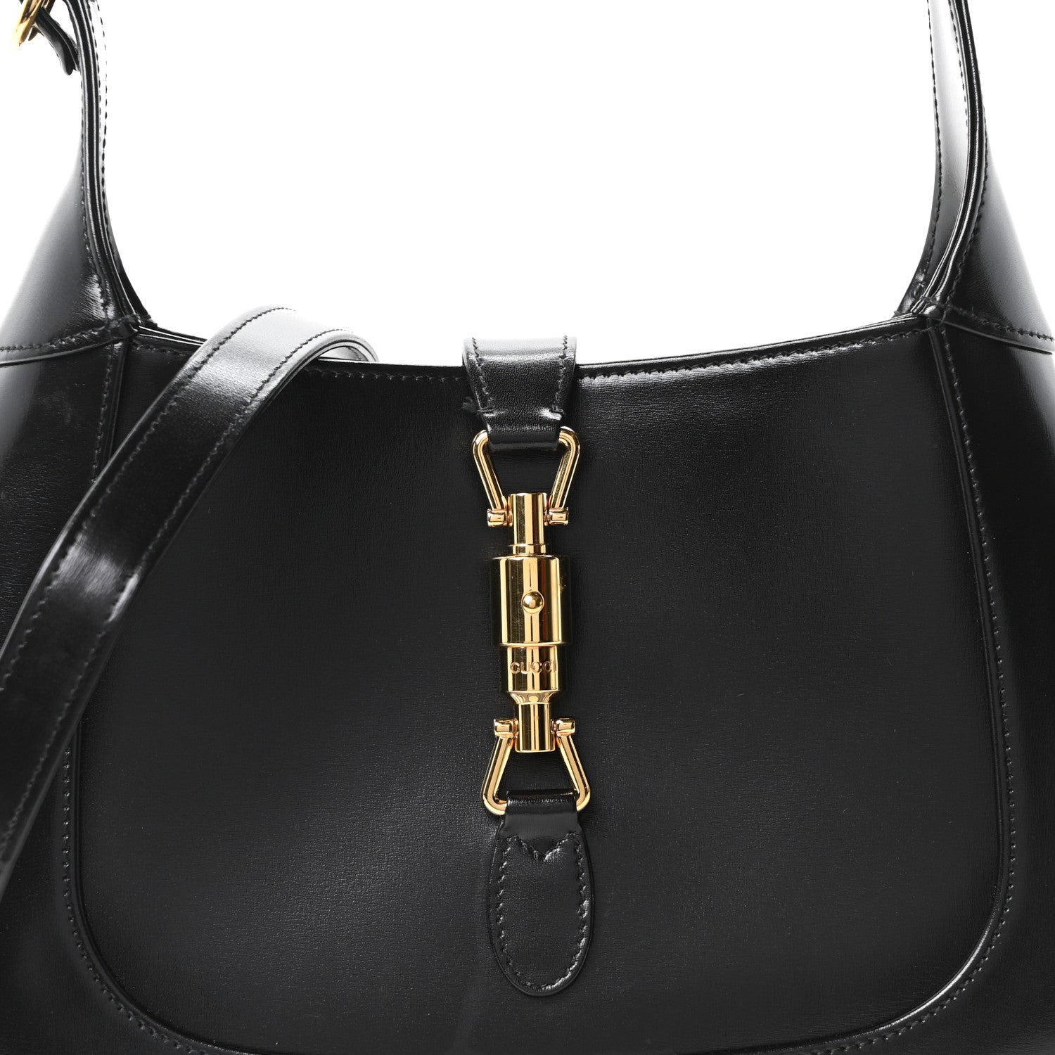 Gucci Boarded Dyana Lux Calfskin Small Jackie 1961 Hobo Black 8 of 10