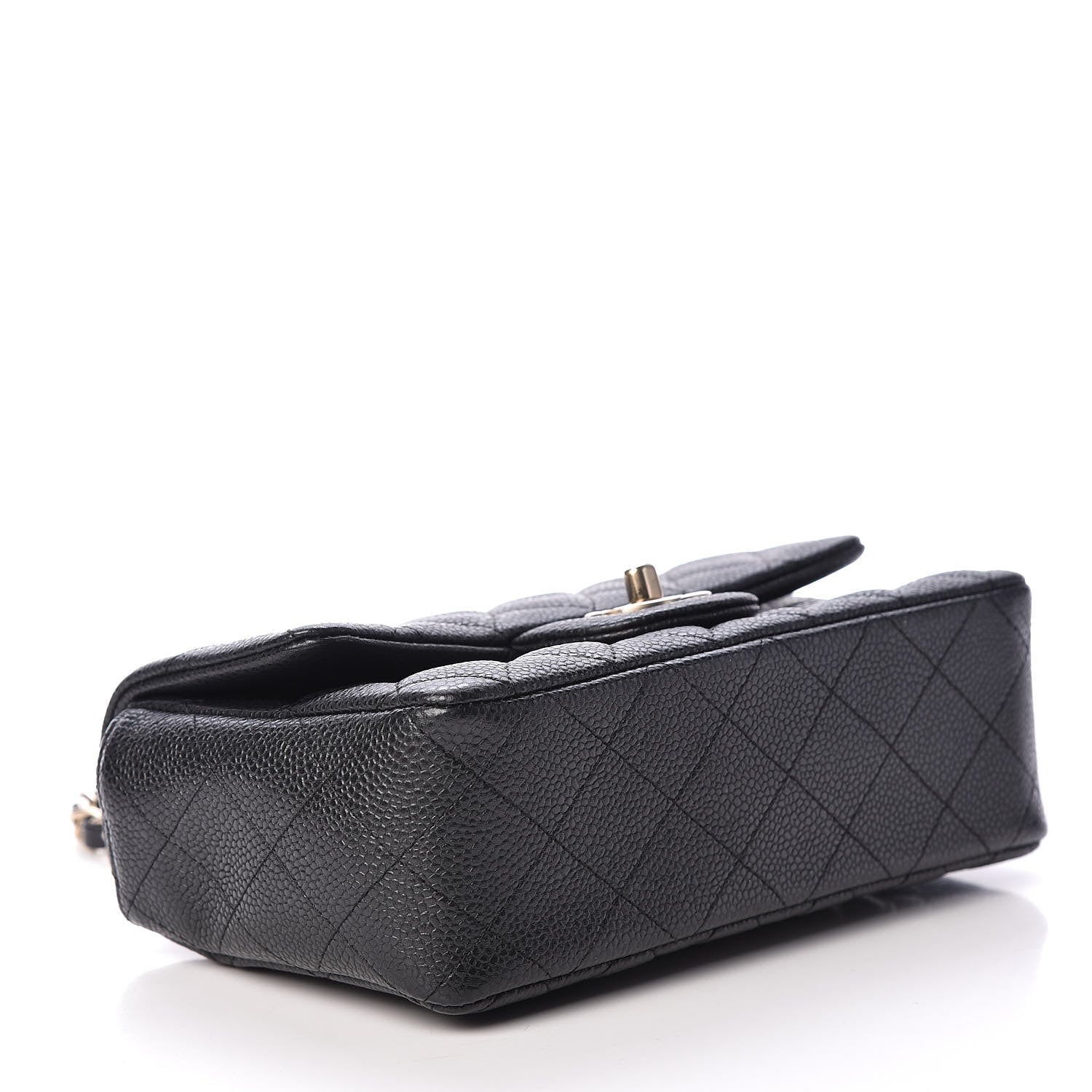Chanel Metallic Caviar Quilted Mini Rectangular Flap Black 4 of 10