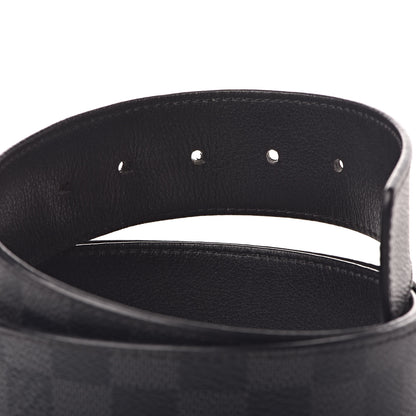 Louis Vuitton Damier Graphite Calfskin Belt 95 38 Black 5 of 5