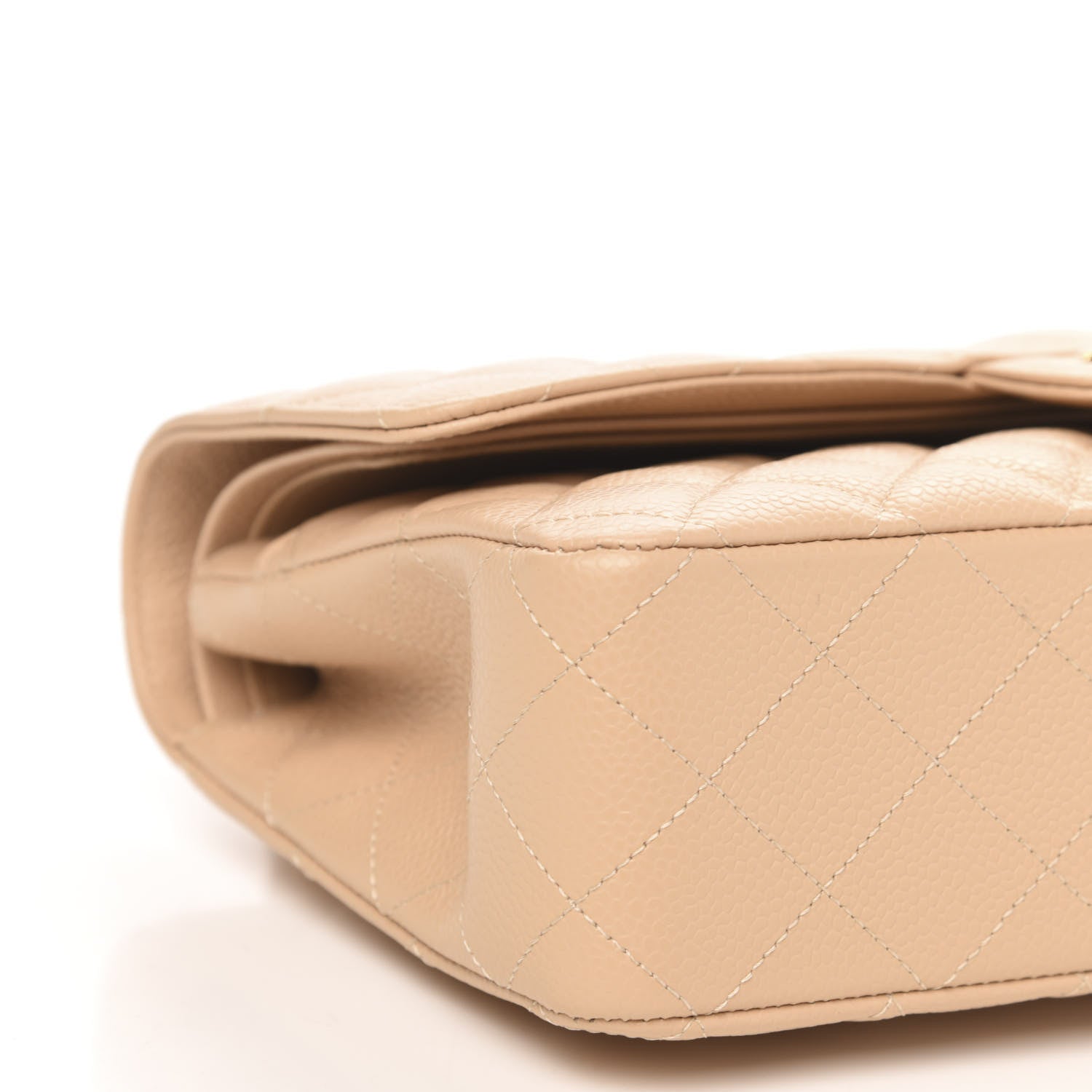 Chanel Caviar Quilted Medium Double Flap Beige 8 of 10