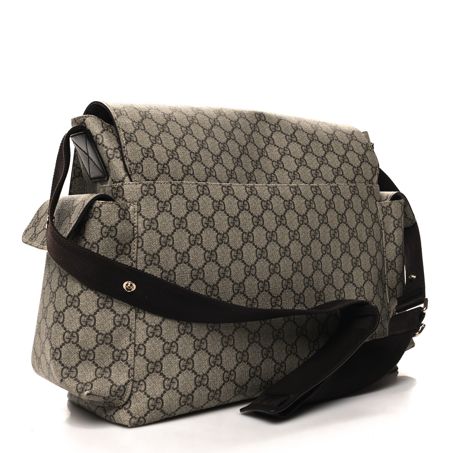 Gucci GG Plus Monogram Messenger Diaper Bag Dark Brown 4 of 11