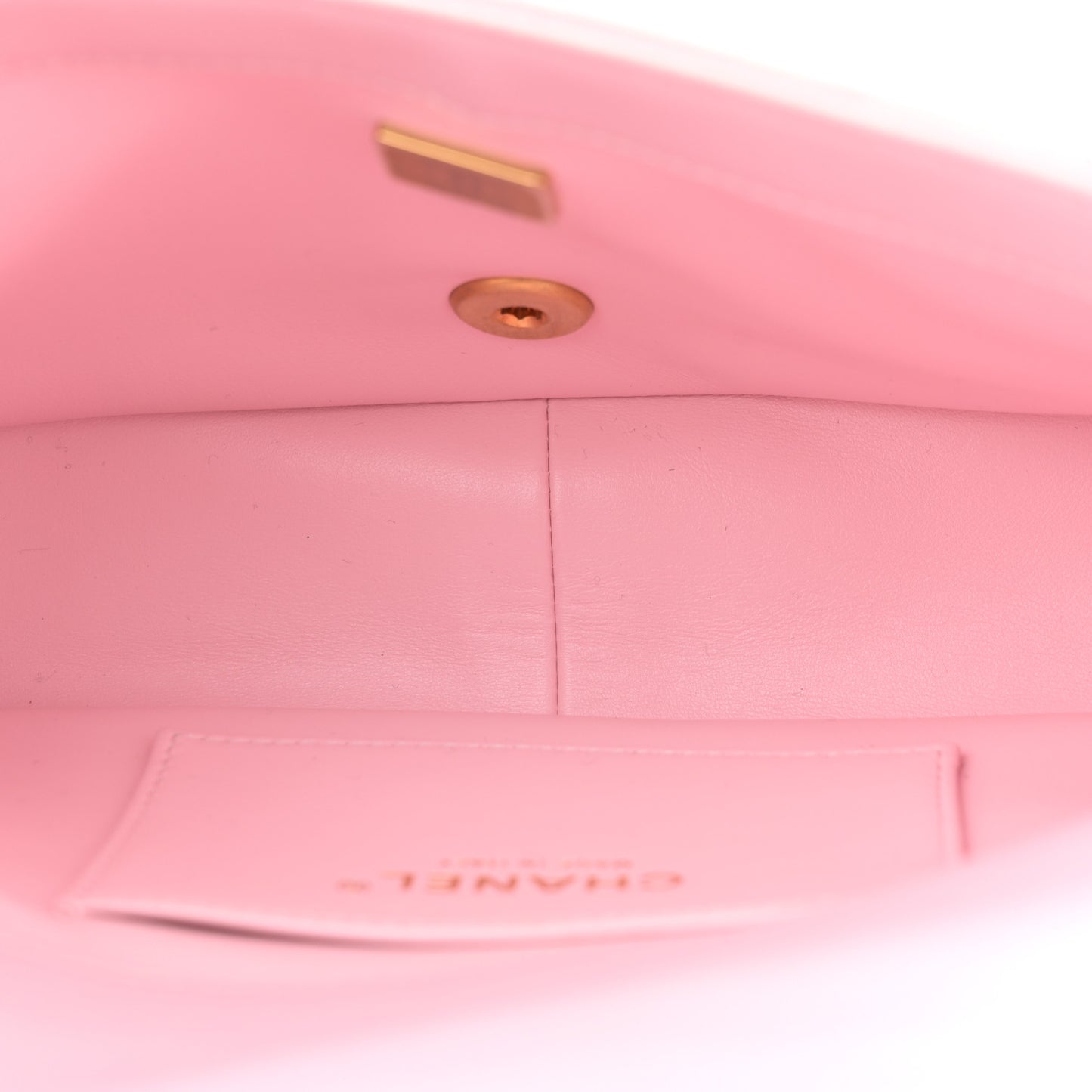 Pearly Lambskin Quilted Pearl Small Flap Pink