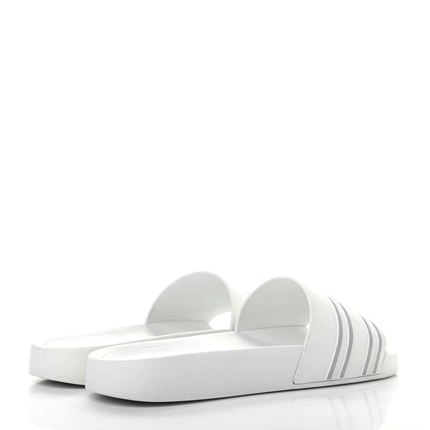 Chanel Rubber CC Flat Slide Sandals White 4 of 8