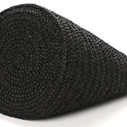 Saint Laurent Raffia Medium Panier Bag Black 9 of 9
