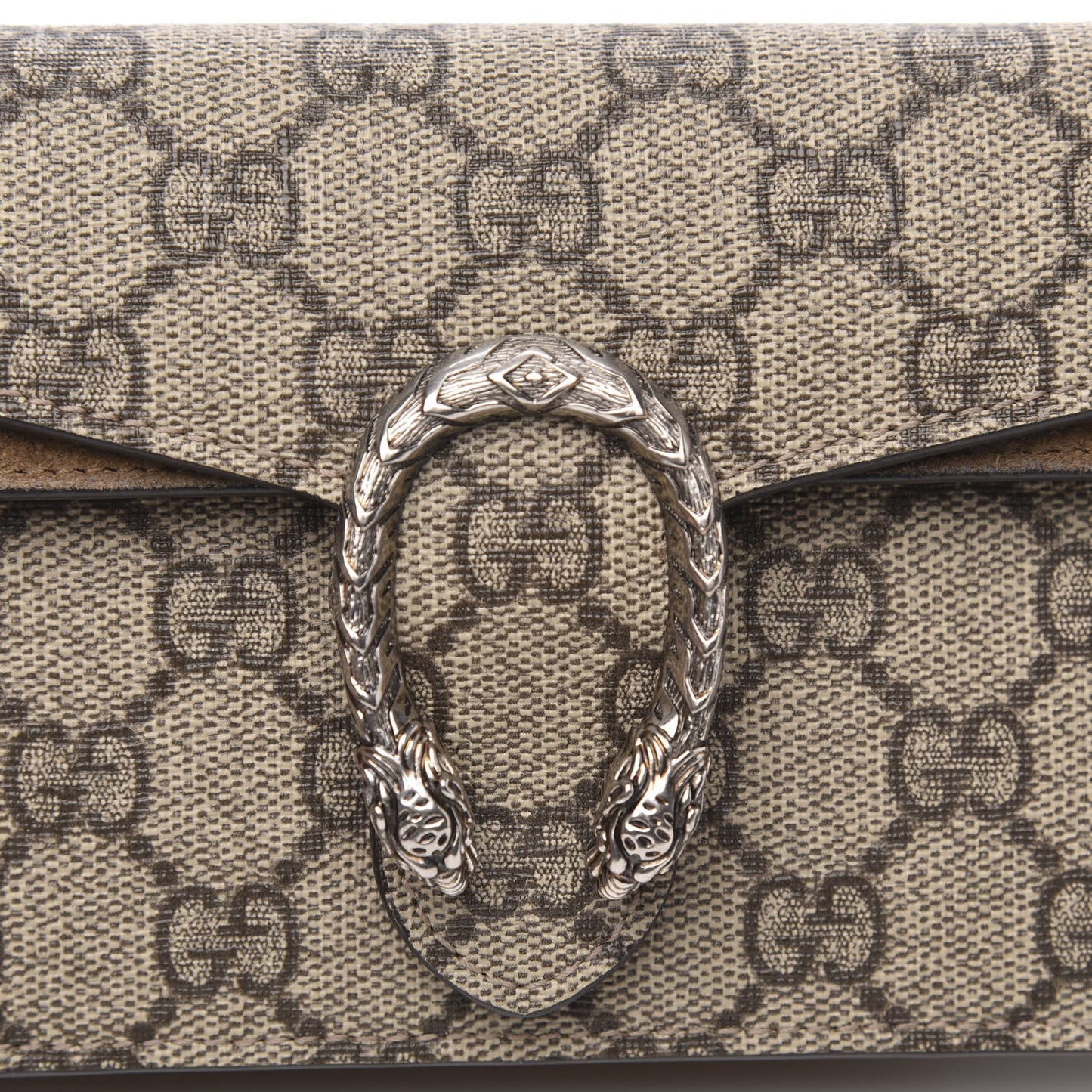 GG Supreme Monogram Super Mini Dionysus Shoulder Bag Taupe