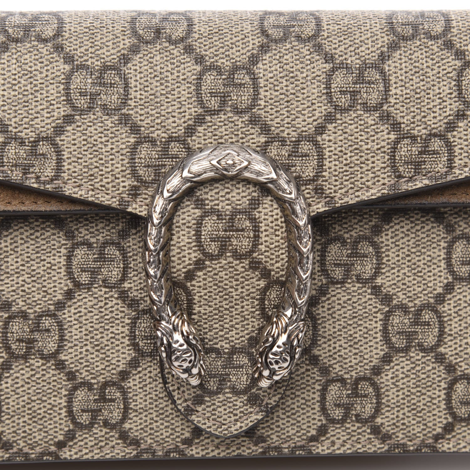 Gucci GG Supreme Monogram Super Mini Dionysus Shoulder Bag Taupe 9 of 10