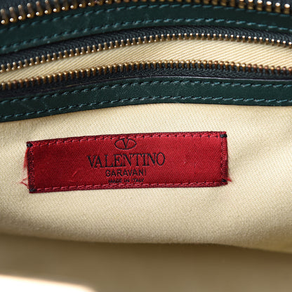 Valentino Garavani Vitello Rockstud Double Handle Tote Green 6 of 15