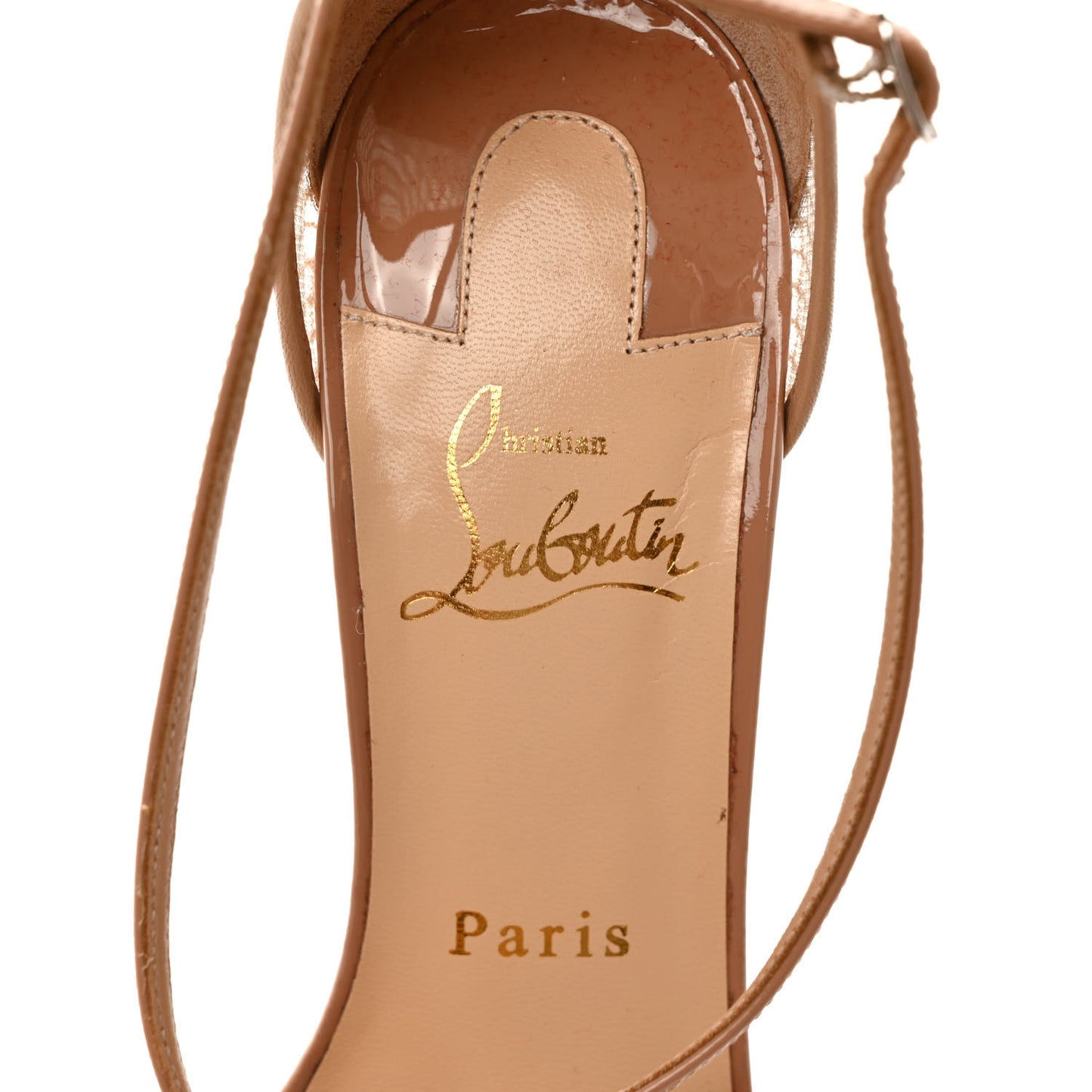 Patent Mesh Slikova Sandals Pumps 38 Nude