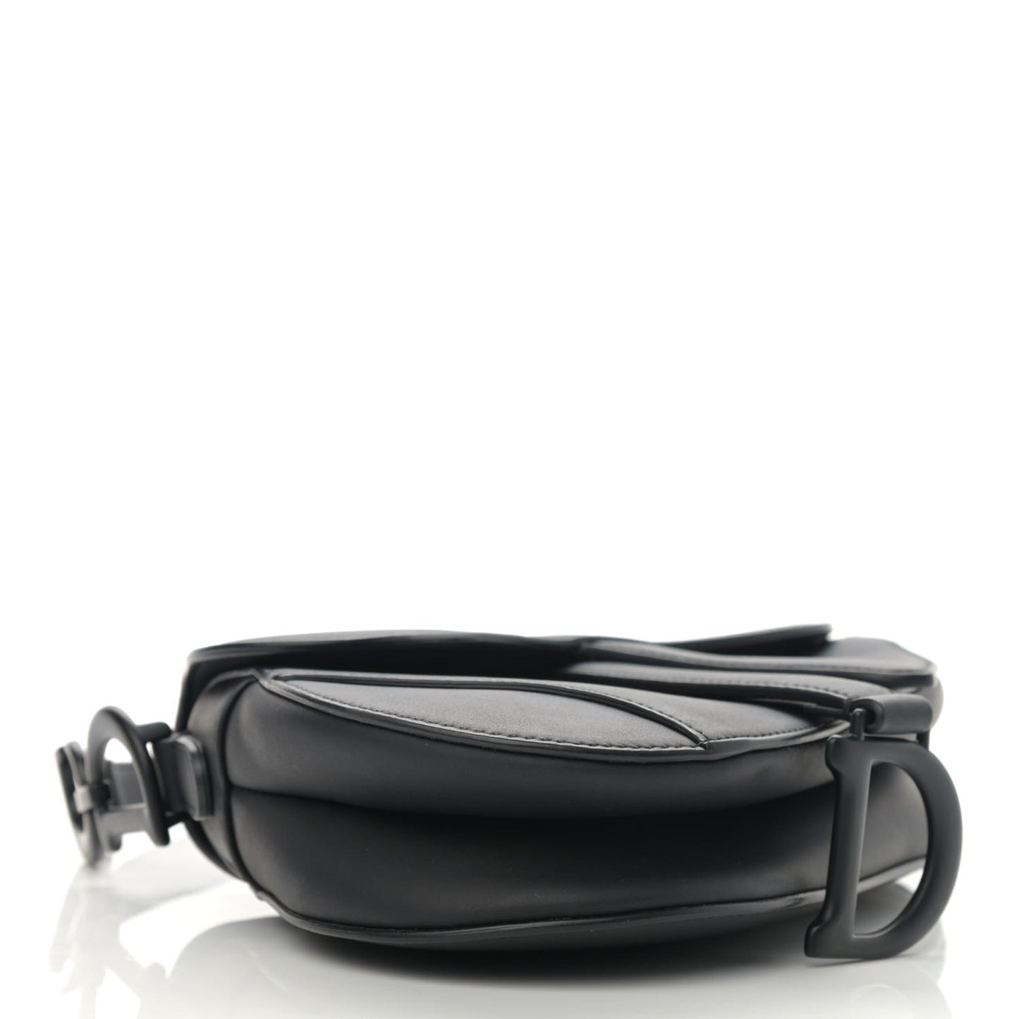 Ultra Matte Calfskin Mini Saddle Bag Black