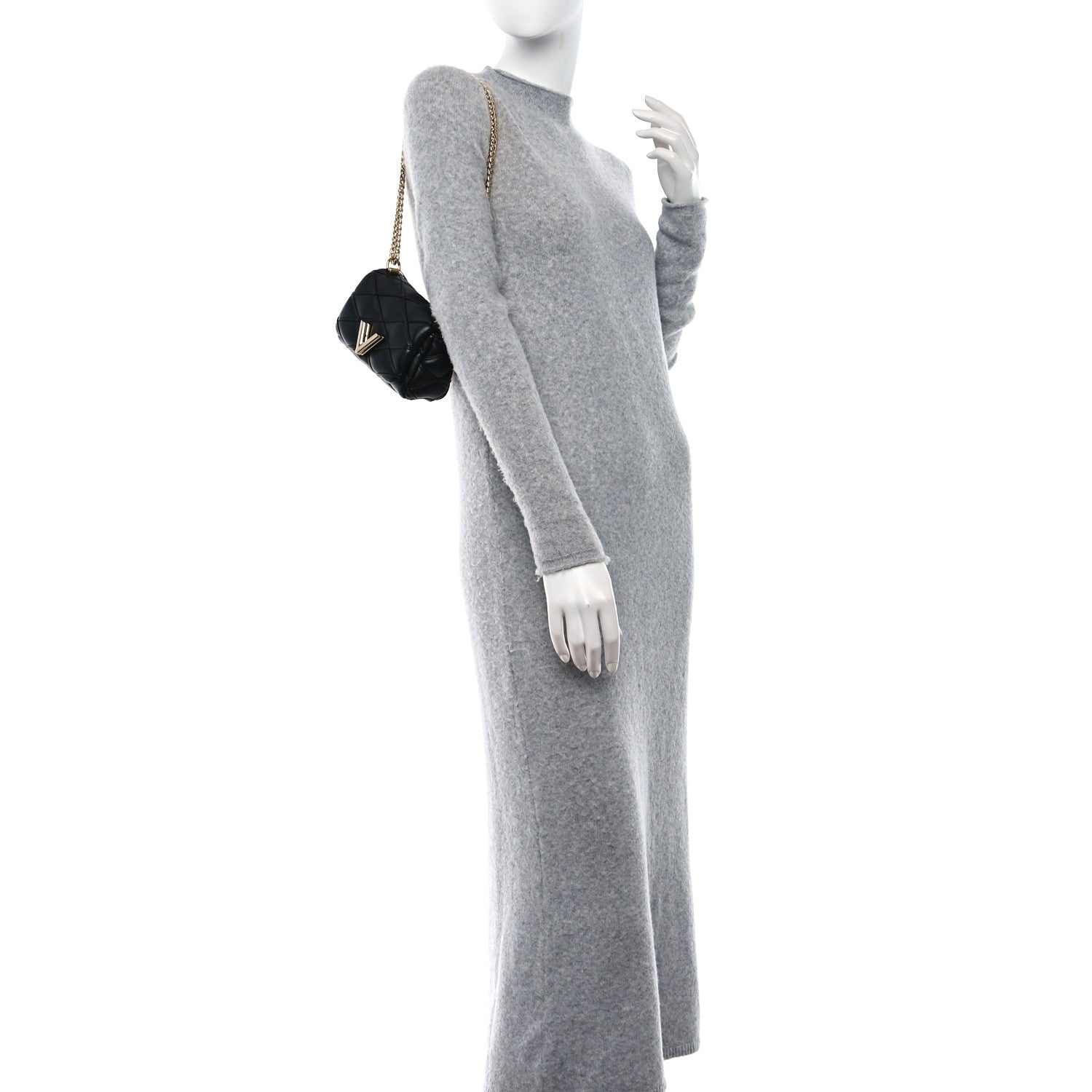 Louis Vuitton Lambskin Malletage Pico GO-14 Black 2 of 9