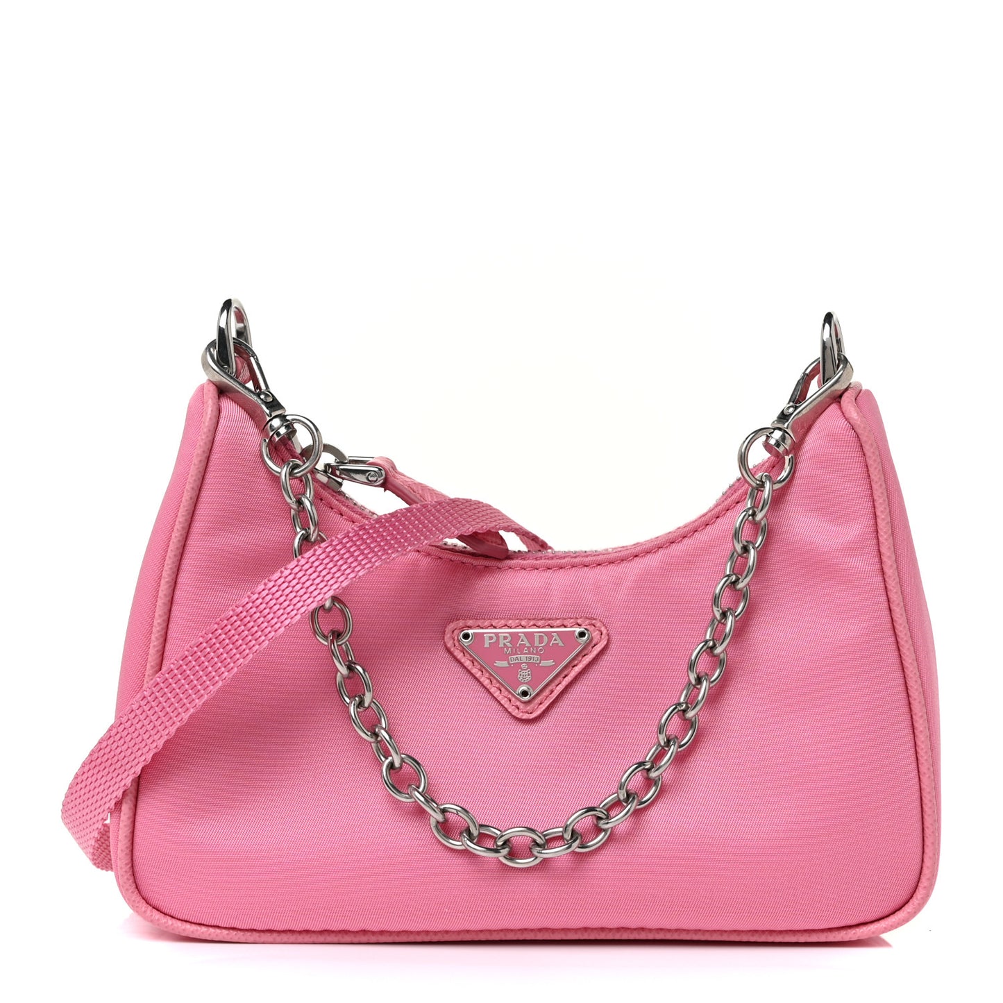 Tessuto Nylon Saffiano Mini Re-Edition 2000 Shoulder Bag Begonia