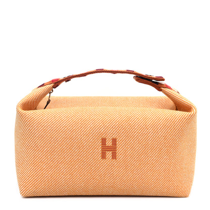 Hermes Merino Wool Large Au Carre Bride-A-Brac Pouch Fauve 1 of 9