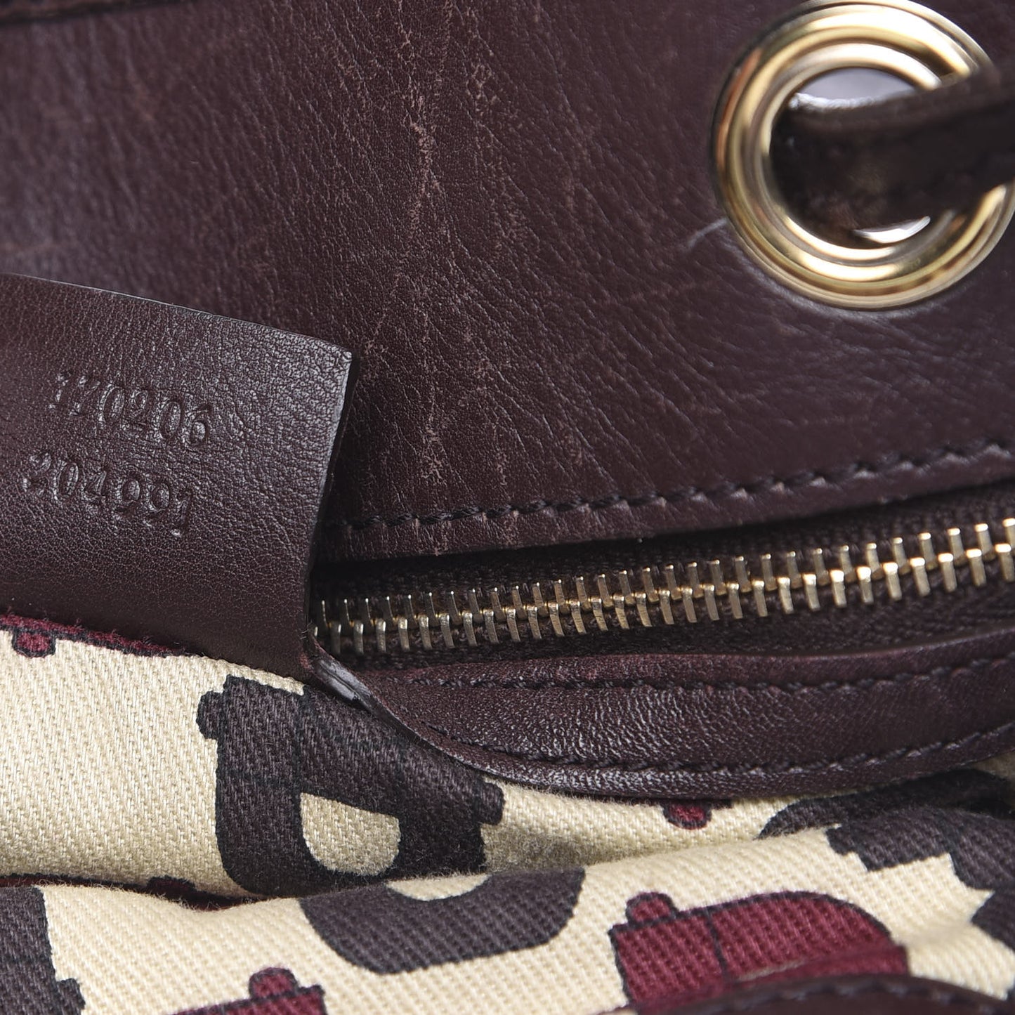 Guccissima Peggy Braided Tote Dark Brown