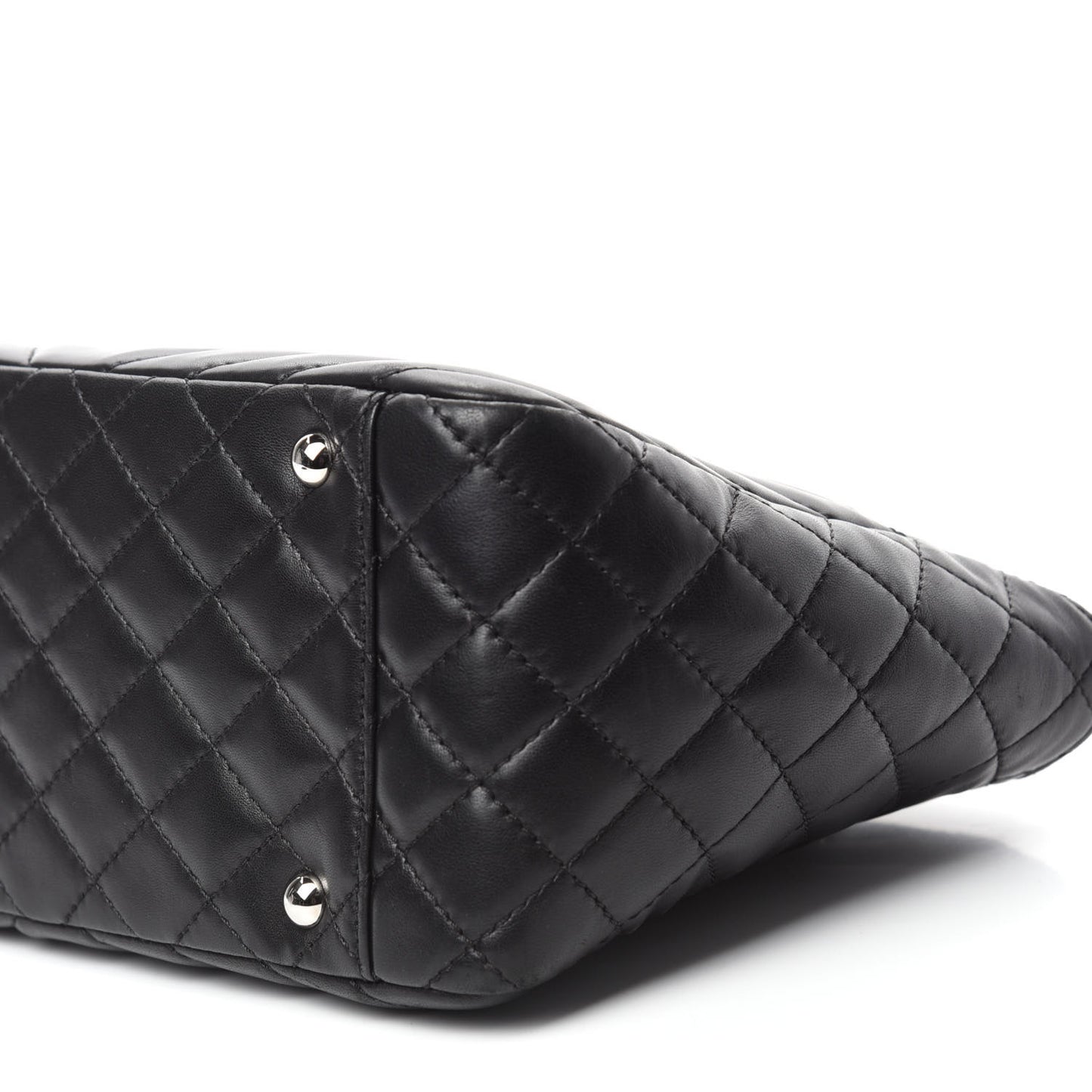 Lambskin Surpique Chevron Small Tote Black