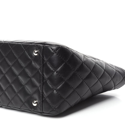 Chanel Lambskin Surpique Chevron Small Tote Black 7 of 10