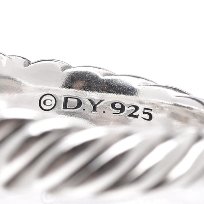 David Yurman Sterling Silver Diamond Metro Curb Ring 54 7 4 of 4