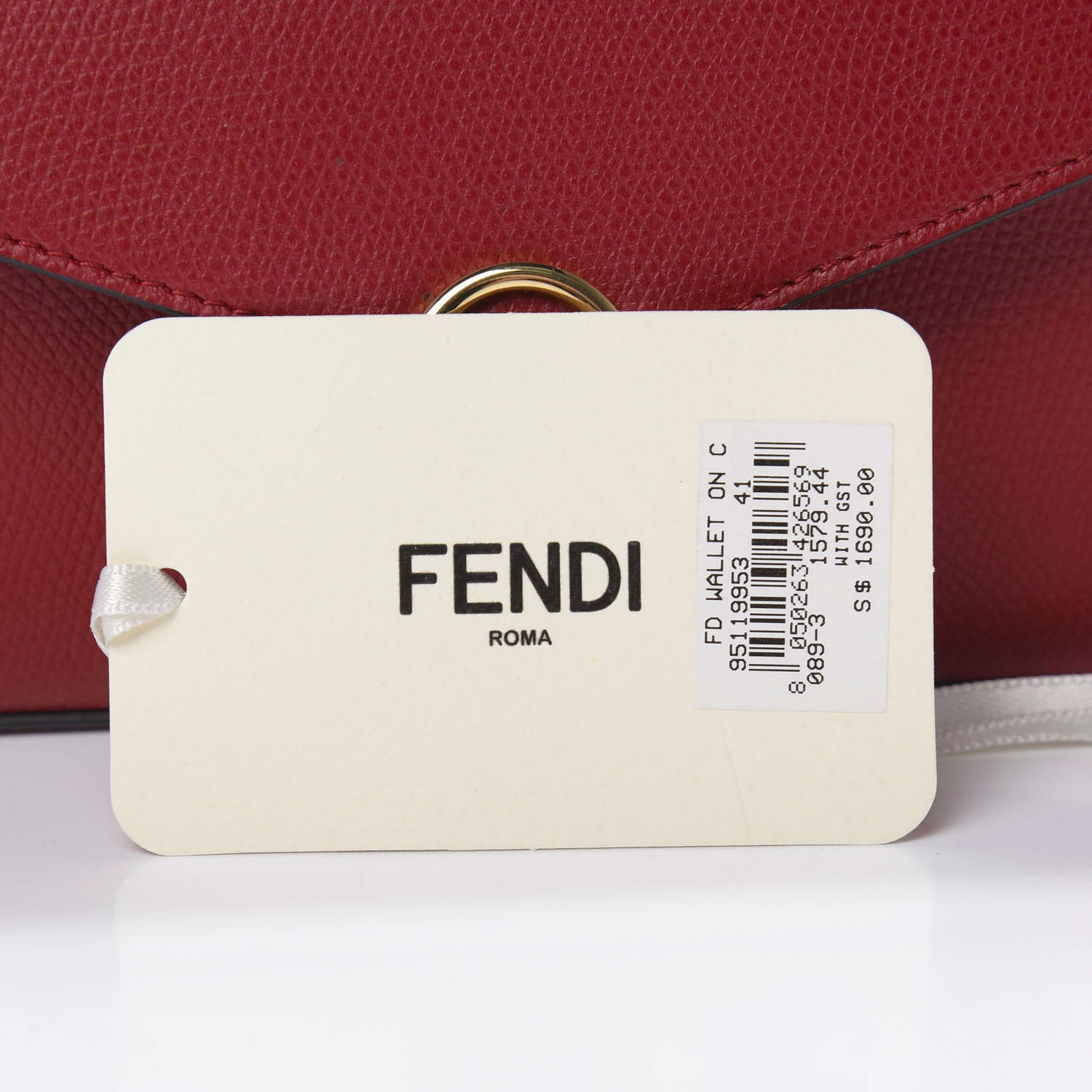 Fendi Vitello Cruise F is Fendi Envelope Wallet on Chain with Pouches Fragola 11 of 13
