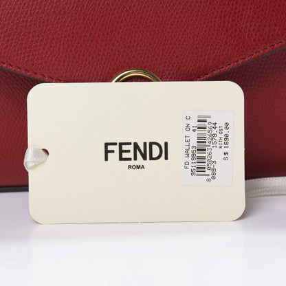 Fendi Vitello Cruise F is Fendi Envelope Wallet on Chain with Pouches Fragola 11 of 13