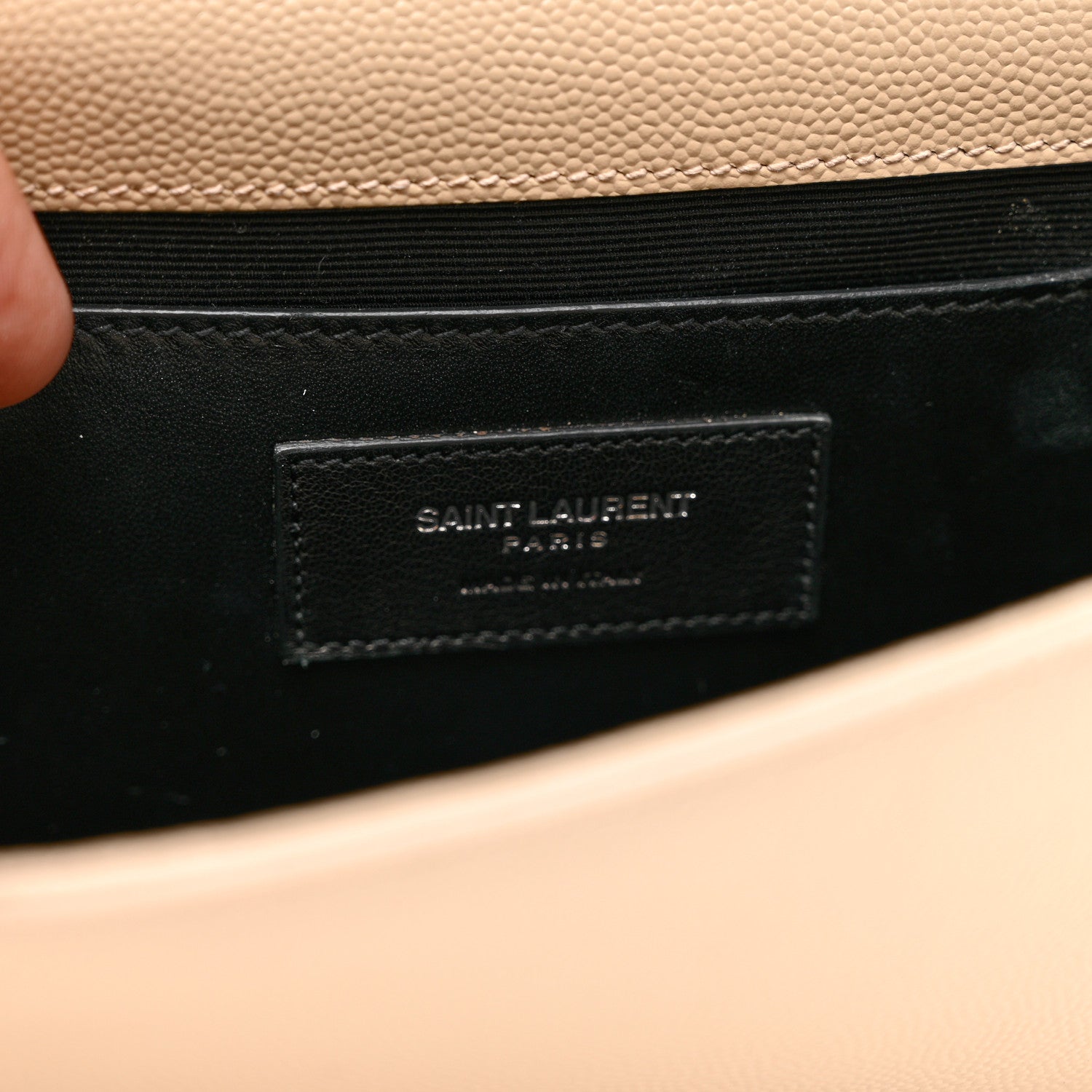 Saint Laurent Grain De Poudre Classic Kate Monogram Clutch Nude Powder 6 of 7