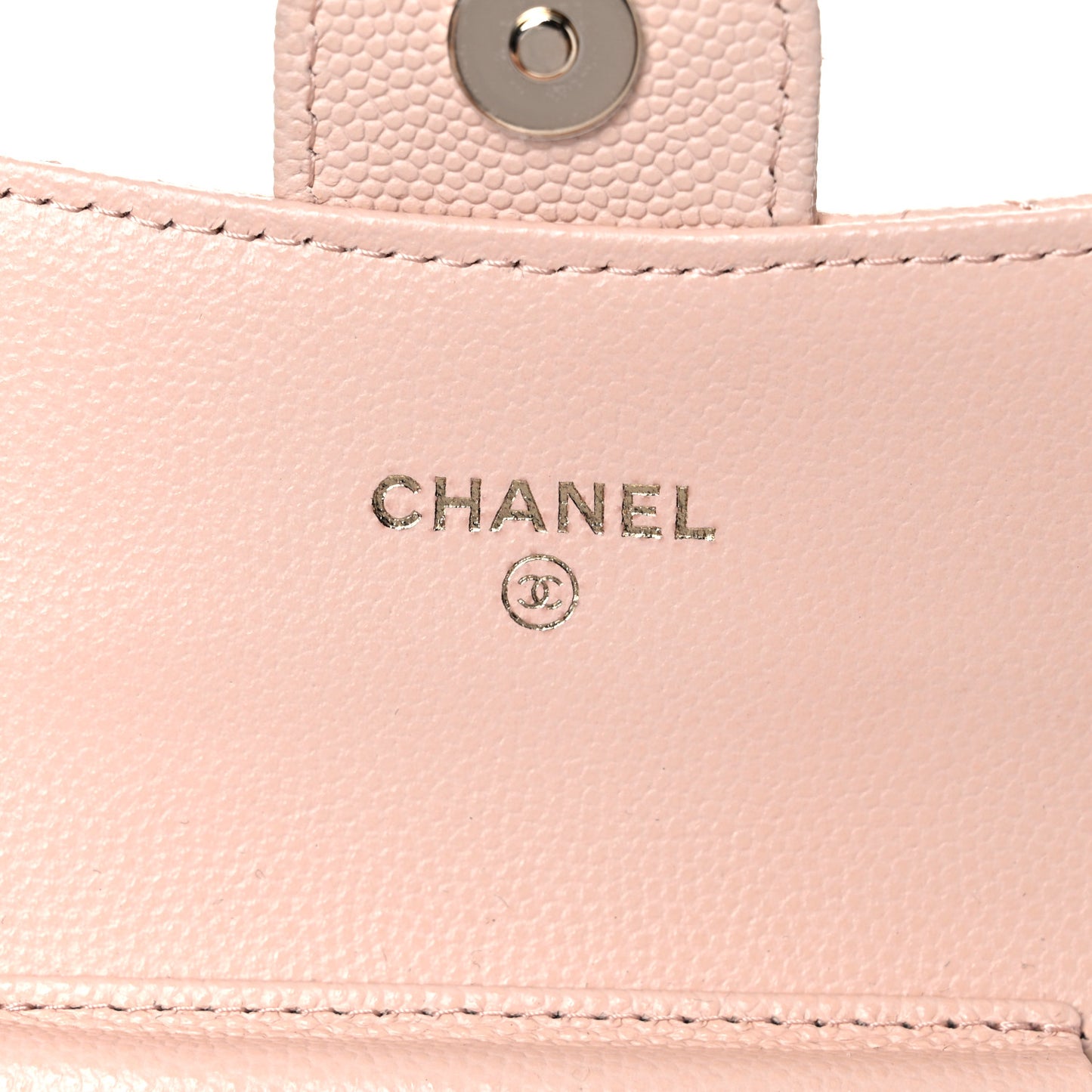Caviar Quilted Mini Clutch With Chain Light Beige