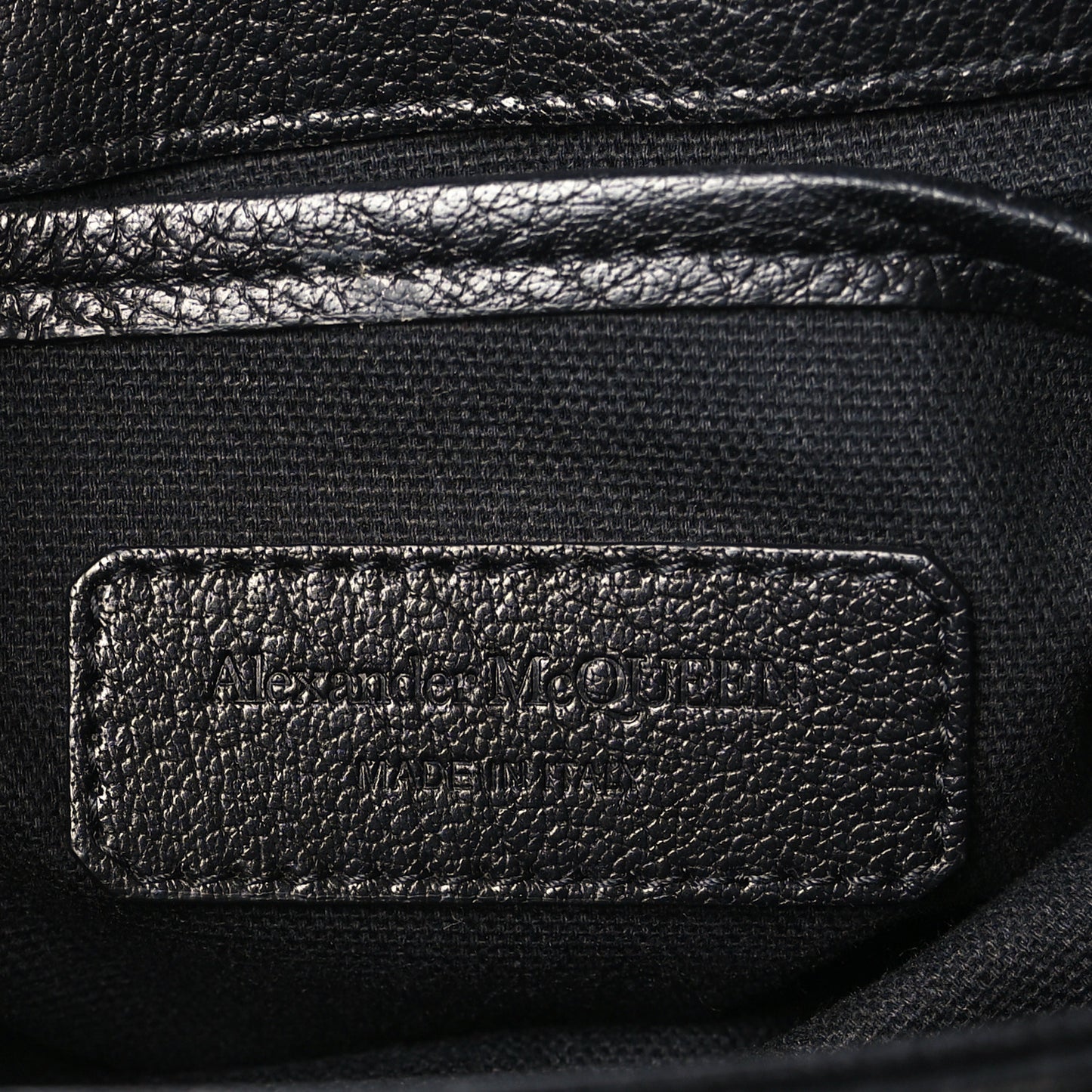 Calfskin Small Twin Skull Chain Crossbody Black