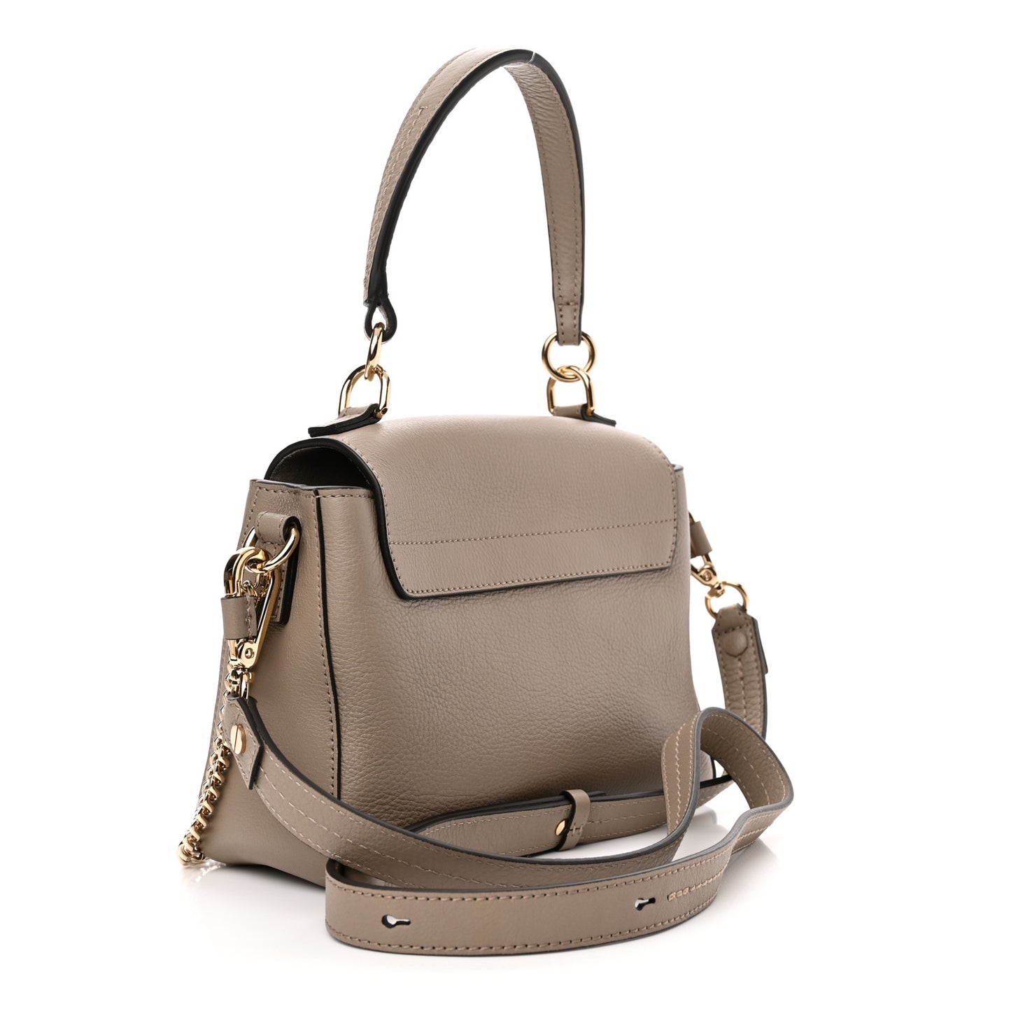 Calfskin Mini Faye Day Shoulder Bag Motty Grey