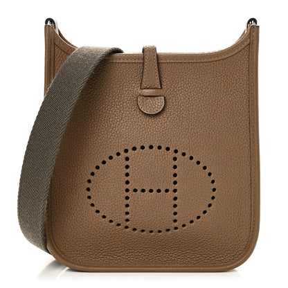 Hermes Taurillon Clemence Amazone Evelyne TPM Beige De Weimar Gris Etain 1 of 10