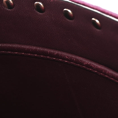 Valentino Garavani Velvet Medium Rockstud Spike Shoulder Bag Rubino 10 of 18