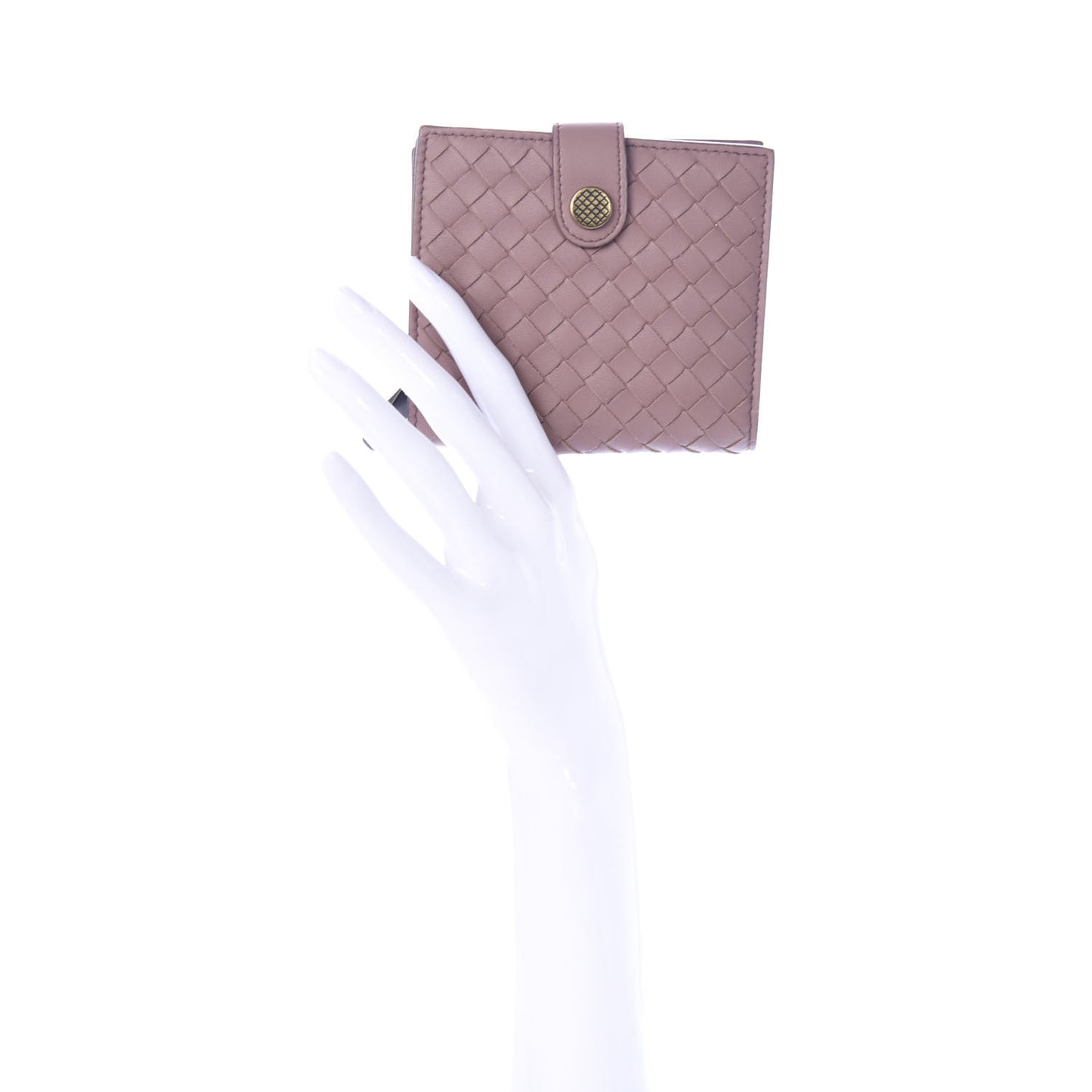 Nappa Intrecciato French Compact Wallet Violet
