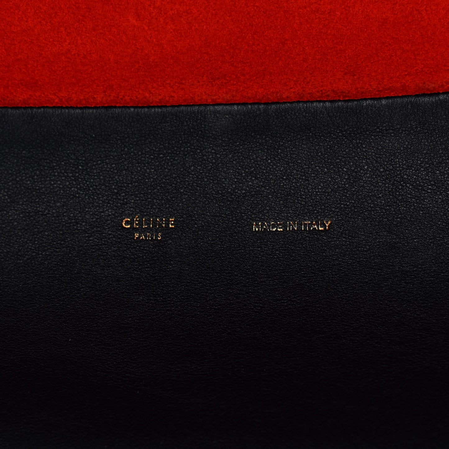Calfskin Suede All Soft Shoulder Bag Grey Bright Orange Black