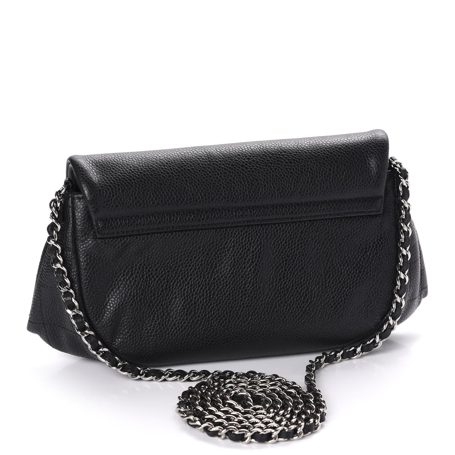 Chanel Caviar Half Moon Wallet On Chain WOC Black 3 of 12