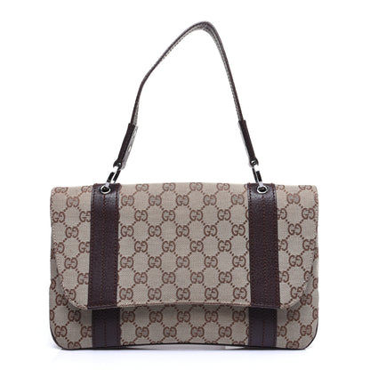 Gucci Monogram Satchel Dark Brown 1 of 11