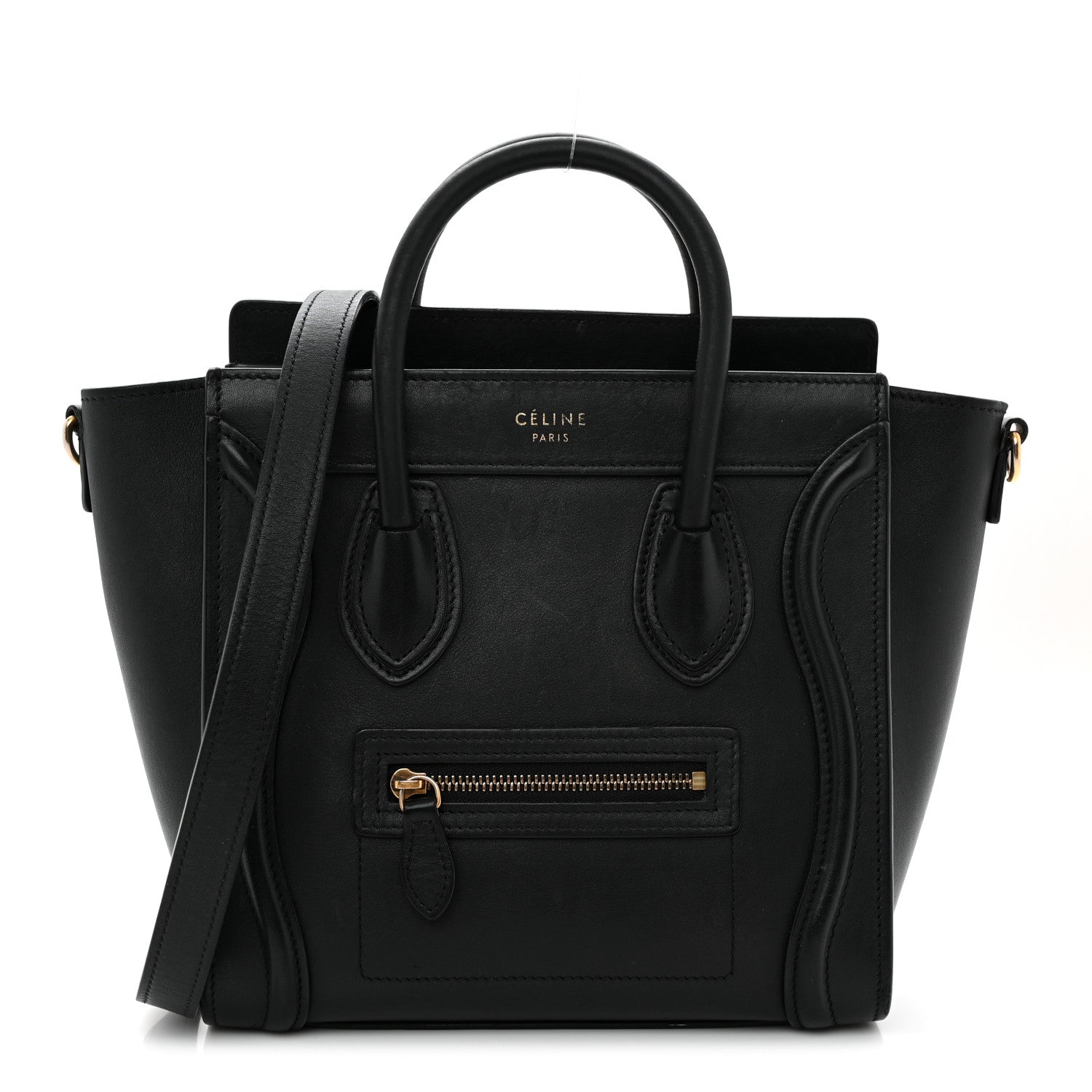 Celine Smooth Calfskin Nano Luggage Black 1 of 17