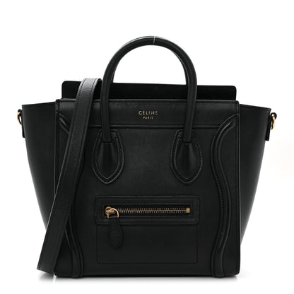 Celine Smooth Calfskin Nano Luggage Black 1 of 17