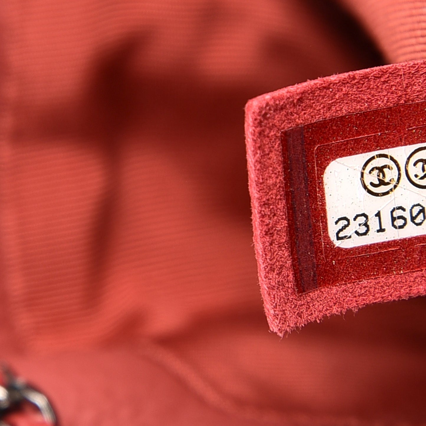 Deerskin Chevron Medium Chain Bucket Bag Coral