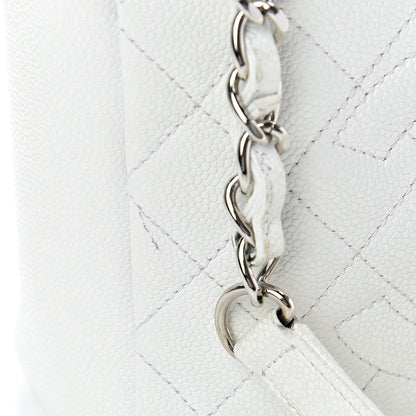 Chanel Caviar Quilted Petit Shopping Tote PST White 21 of 23