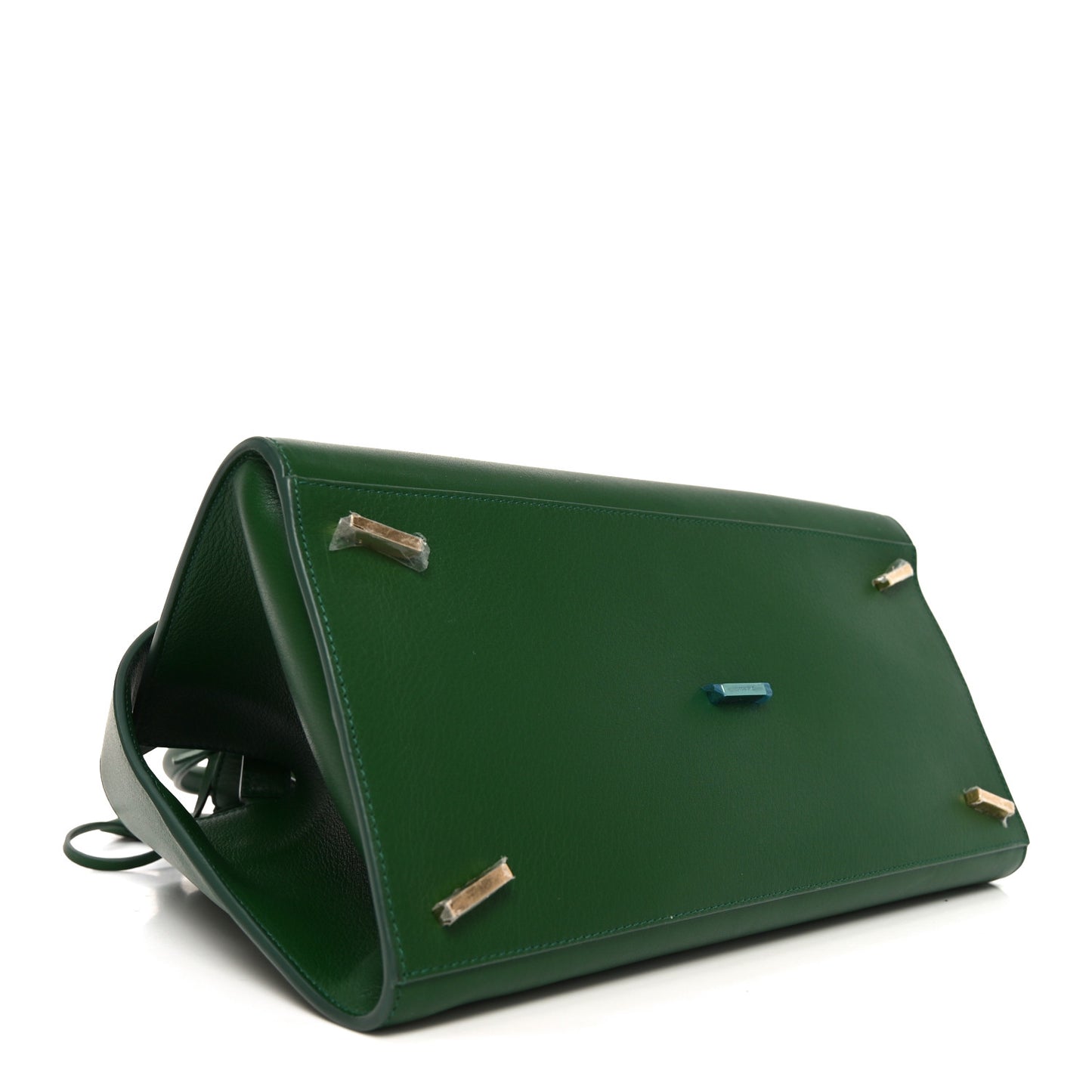 Calfskin Medium Hug Soft Shoulder Bag Forest Green