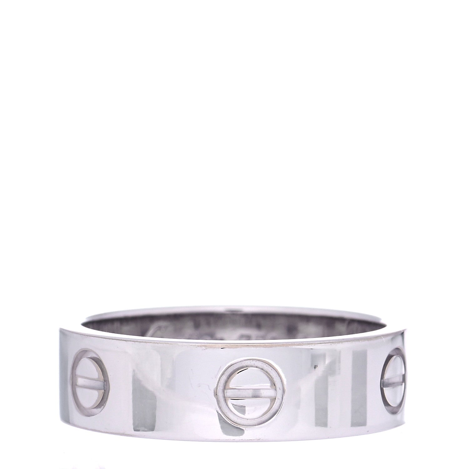 Cartier 18K White Gold 5.5mm LOVE Ring 58 8.25 3 of 5