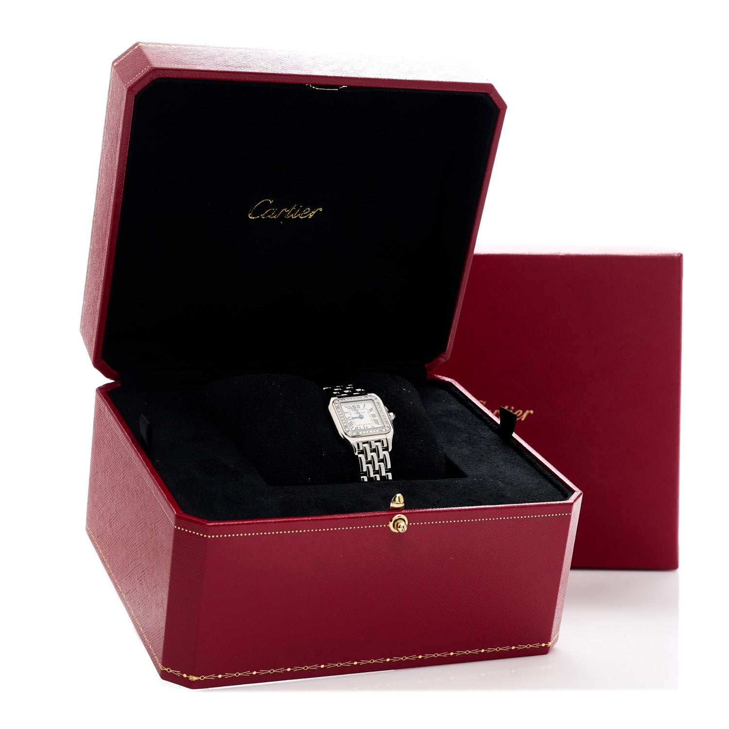 Cartier Stainless Steel Diamond 22mm Panthere Quartz Watch 5 of 5