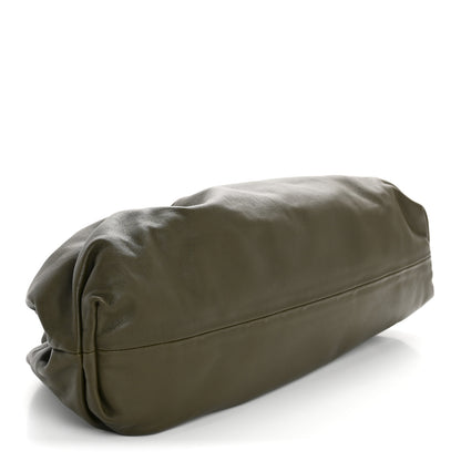 Bottega Veneta Smooth Butter Calf The Pouch Oversized Clutch Kaki Fondent 4 of 10
