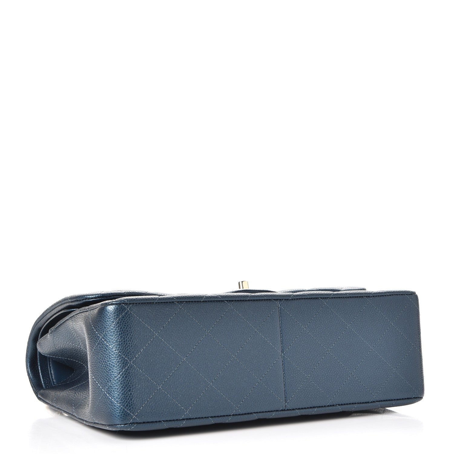 Chanel Iridescent Caviar Quilted Jumbo Double Flap Blue 5 of 9