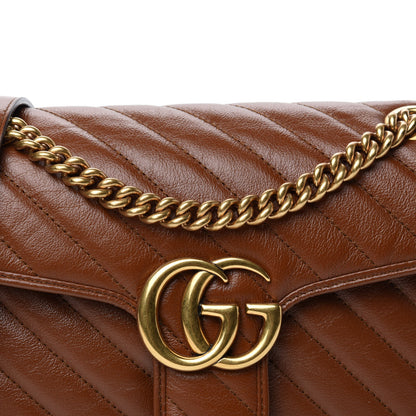 Gucci Azalea Calfskin Matelasse Diagonal Small GG Marmont Shoulder Bag Cuir 10 of 10