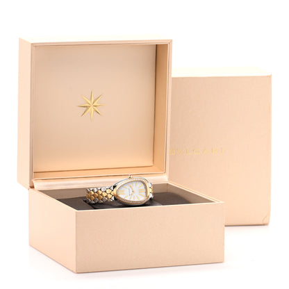 Bulgari Stainless Steel 18K Yellow Gold Diamond Bezel 33mm Serpenti Seduttori Quartz Watch 5 of 5