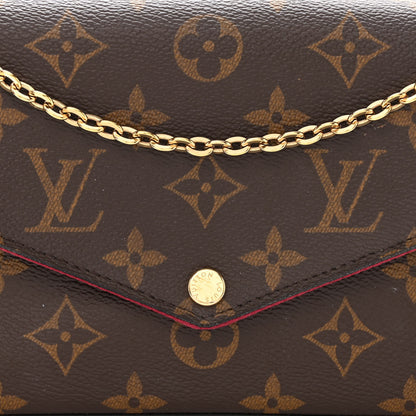 Louis Vuitton Monogram Pochette Felicie Chain Wallet Fuchsia 11 of 15