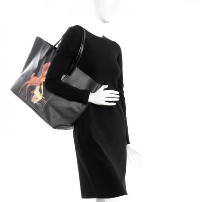 Givenchy Textured Coated Canvas Bambi Print Large Antigona Tote Black 2 of 16