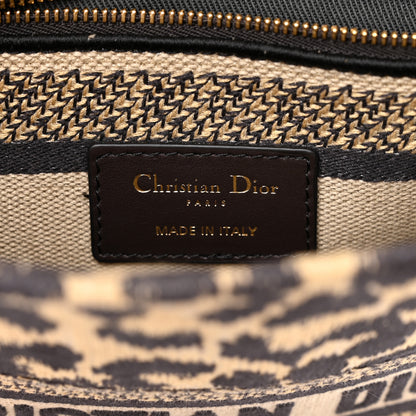 Christian Dior Canvas Medium Mizza Embroidered Lady D-Lite Beige Multicolor 6 of 9