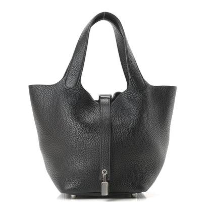 Hermes Taurillon Clemence Picotin Lock 18 PM Black 1 of 11